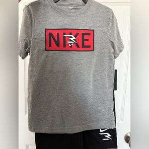 Nike Kids Matching Set in Gray and Red